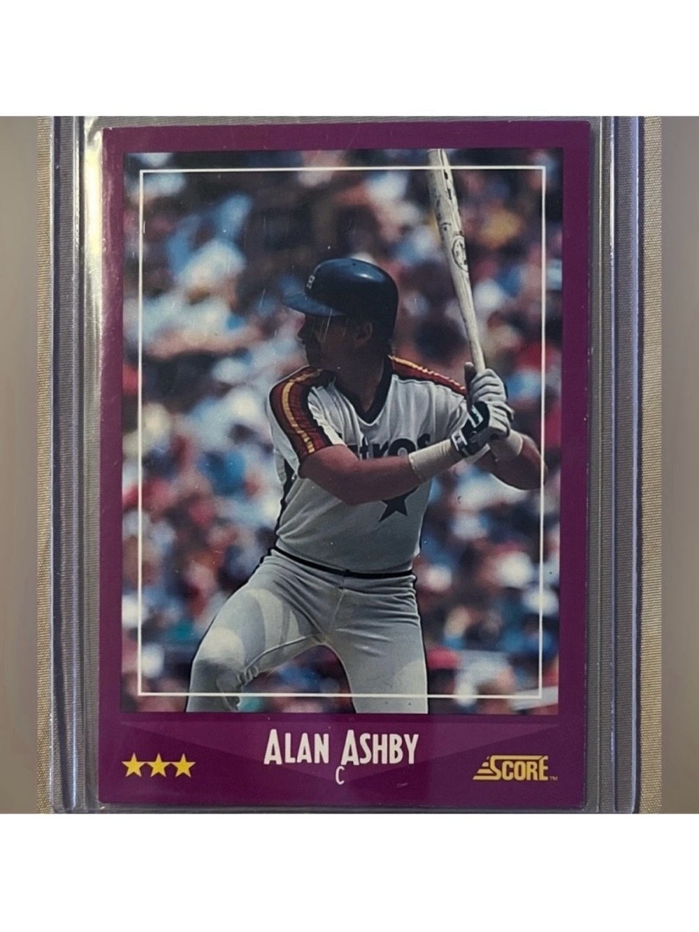 Vintage Houston Astros 1988 Alan Ashby Score #73 MLB Baseball Trading Card